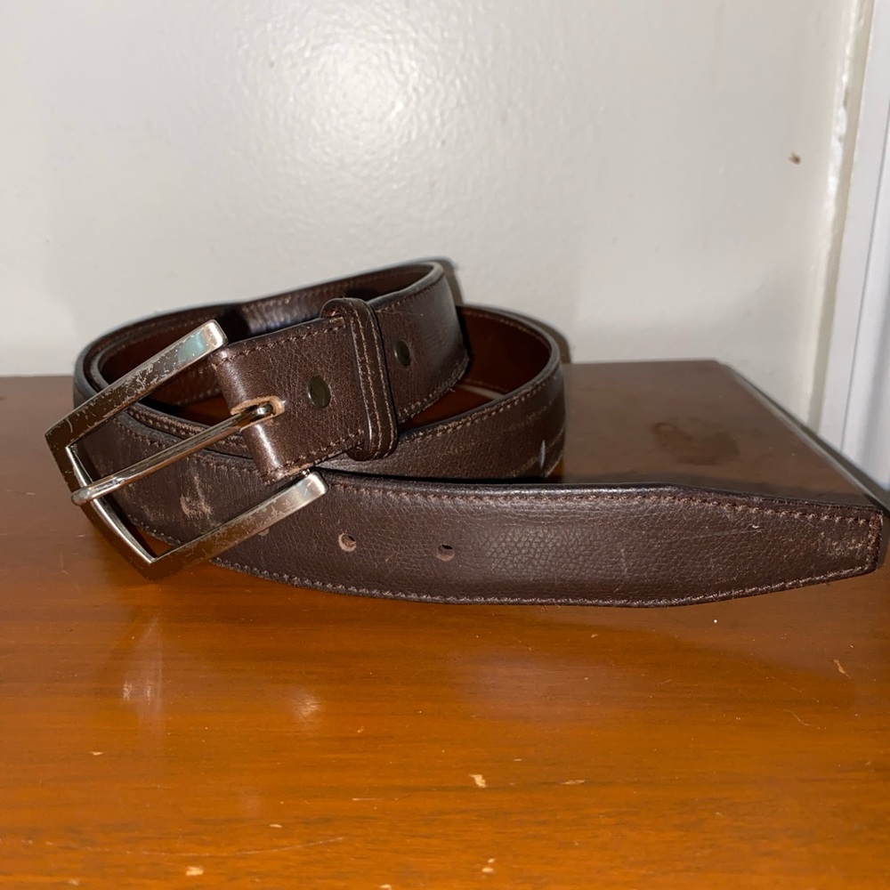 Vintage Men's Classic Brown Leather Belt